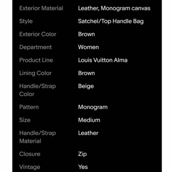 Louis Vuitton Alma Monogram Handbag - Picture 10 of 10